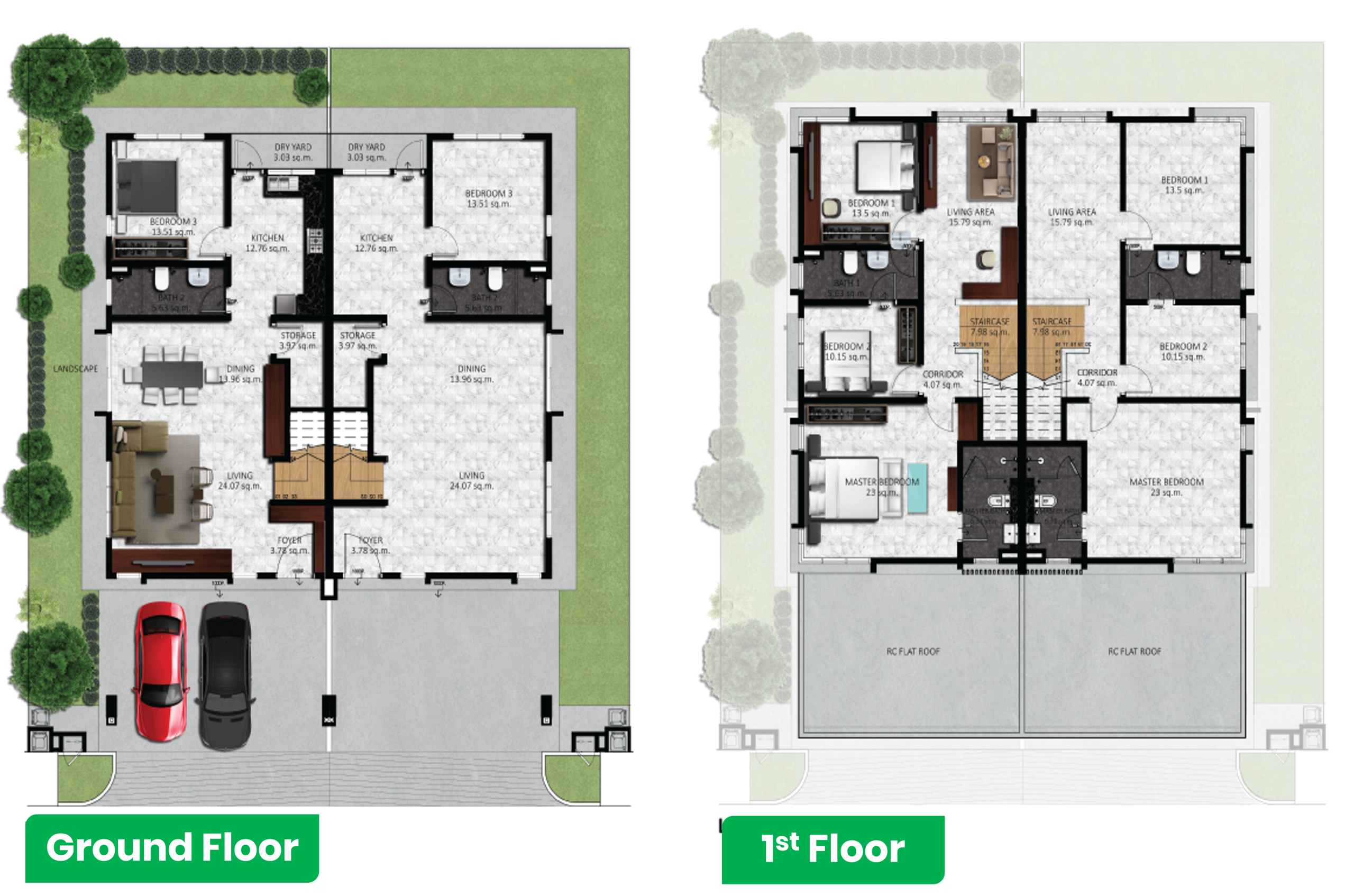 Type A Gratitude Ground Floor and First Floor Plan