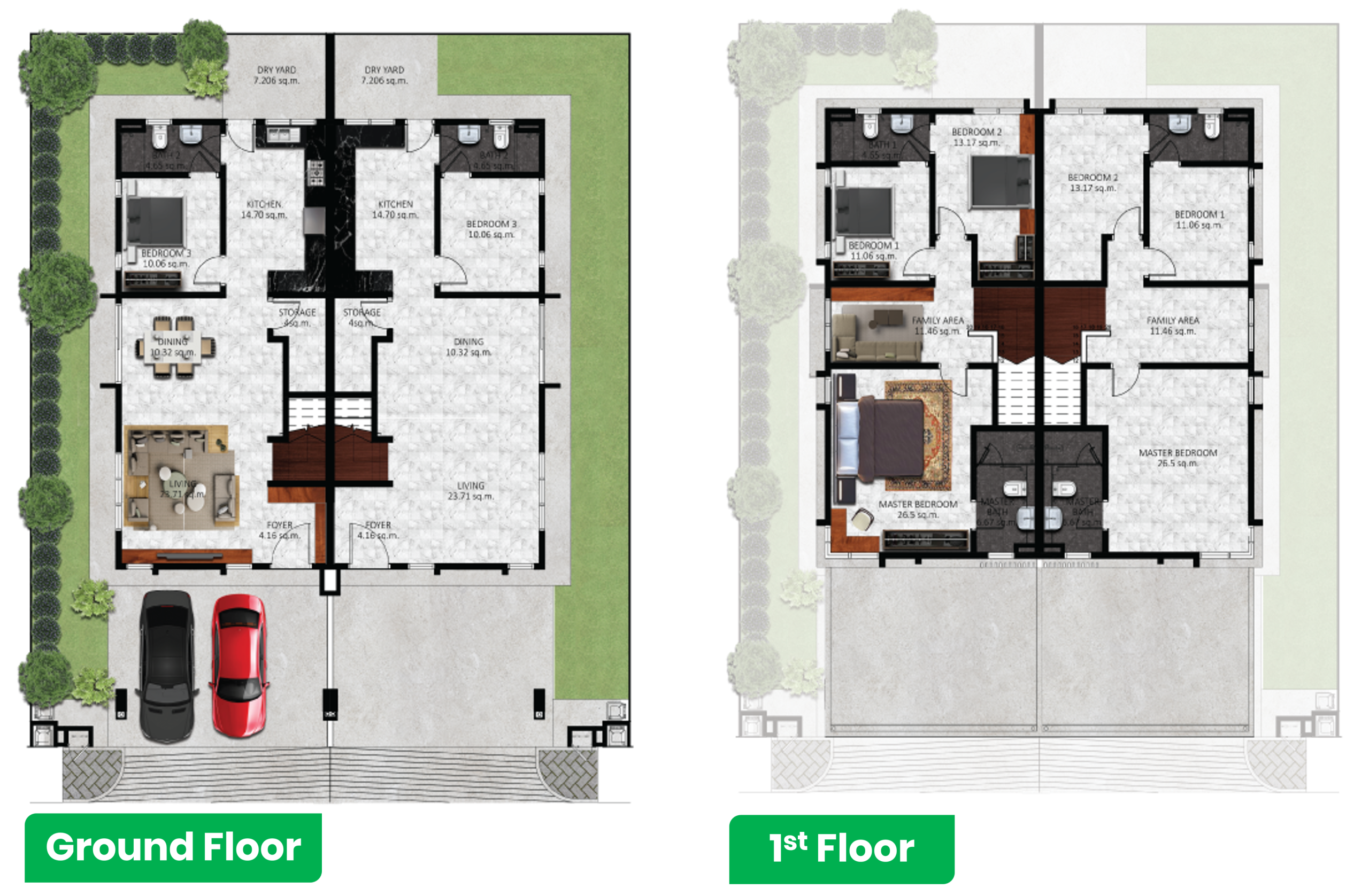 Type C Harmony Ground Floor and First Floor Plan
